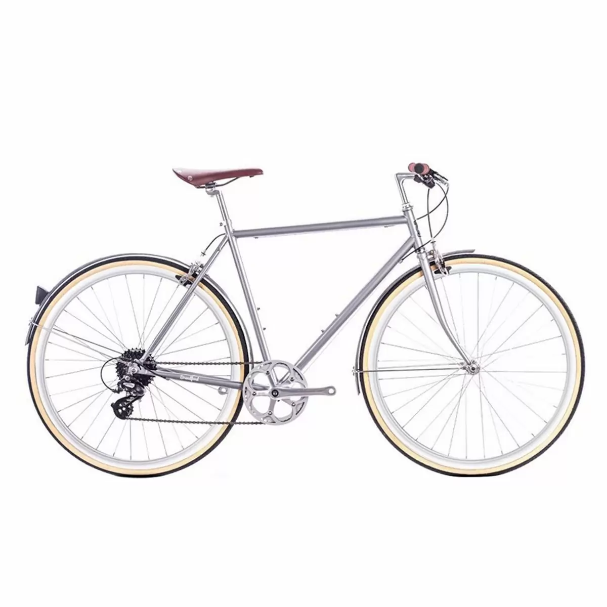 Bicicleta urbana ODYSSEY 8spd Brandford prata grande 58cm - image