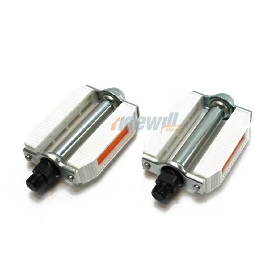 Pair sport/holland pedals white rubber body ball bearings #2