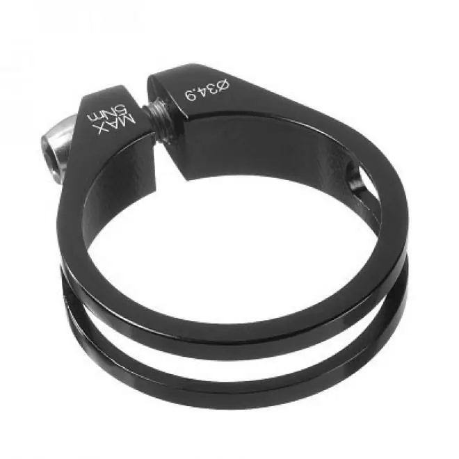 Collar Saddle 34.9 mm with fixing screw, AL6061-T6, Black - image