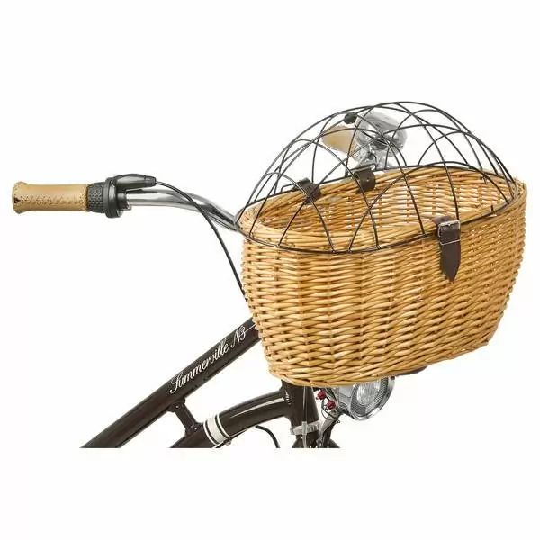 Wicker basket 2 in 1 with wire lid for pets #2