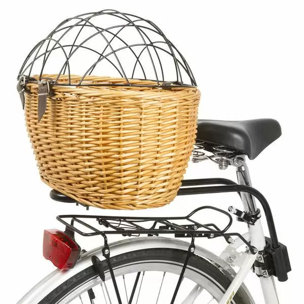 Wicker basket 2 in 1 with wire lid for pets #1