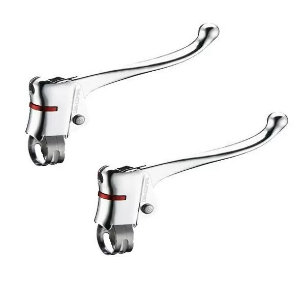 pair brake lever sport alluminium silver - image