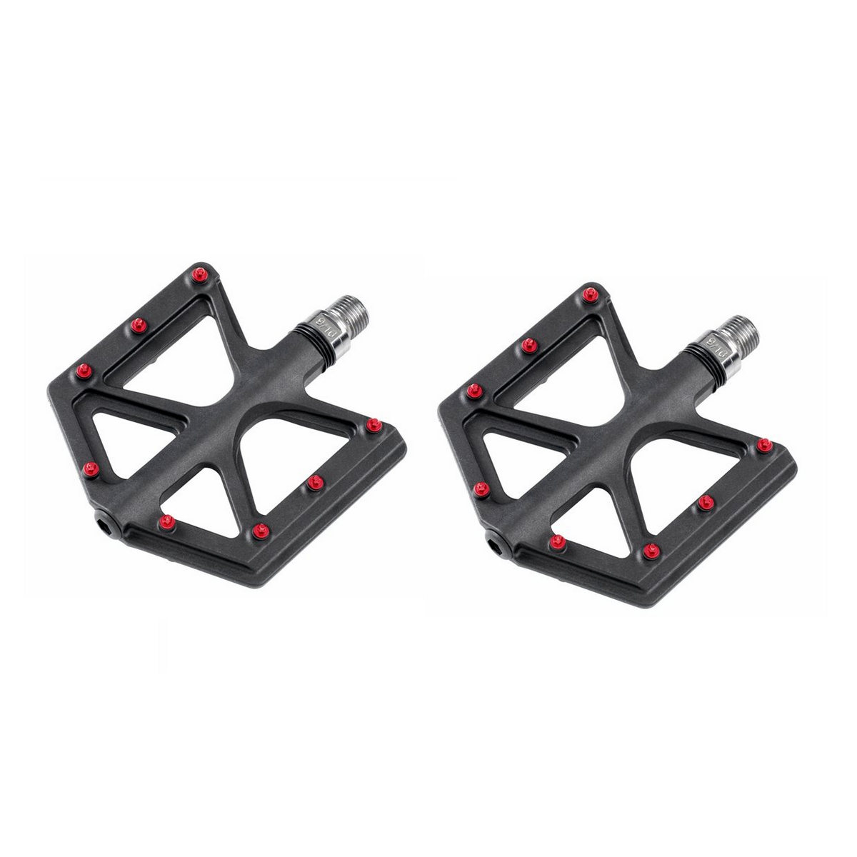Pair flat pedals ZP-D213 anti-slip ultralight carbon / resin