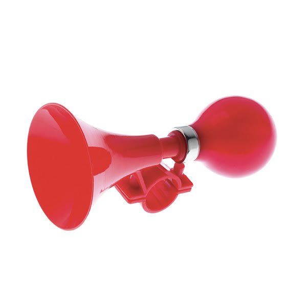 Red bike trumpet