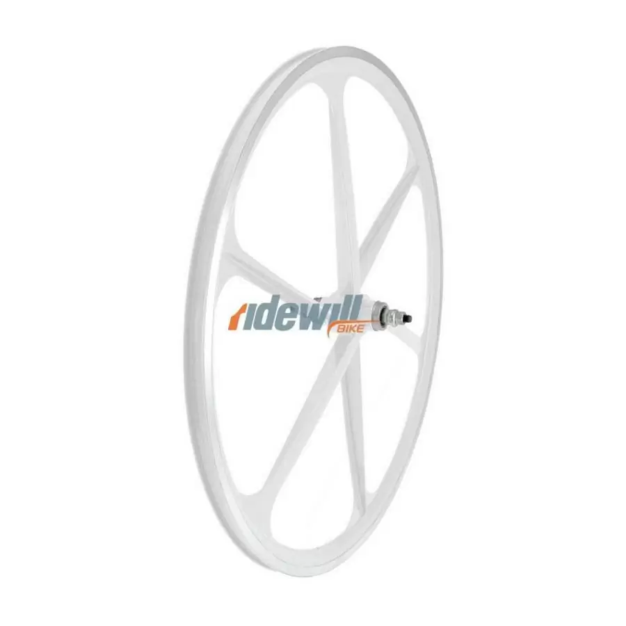 Front wheel fixed track alloy 6 spokes 30mm white #2