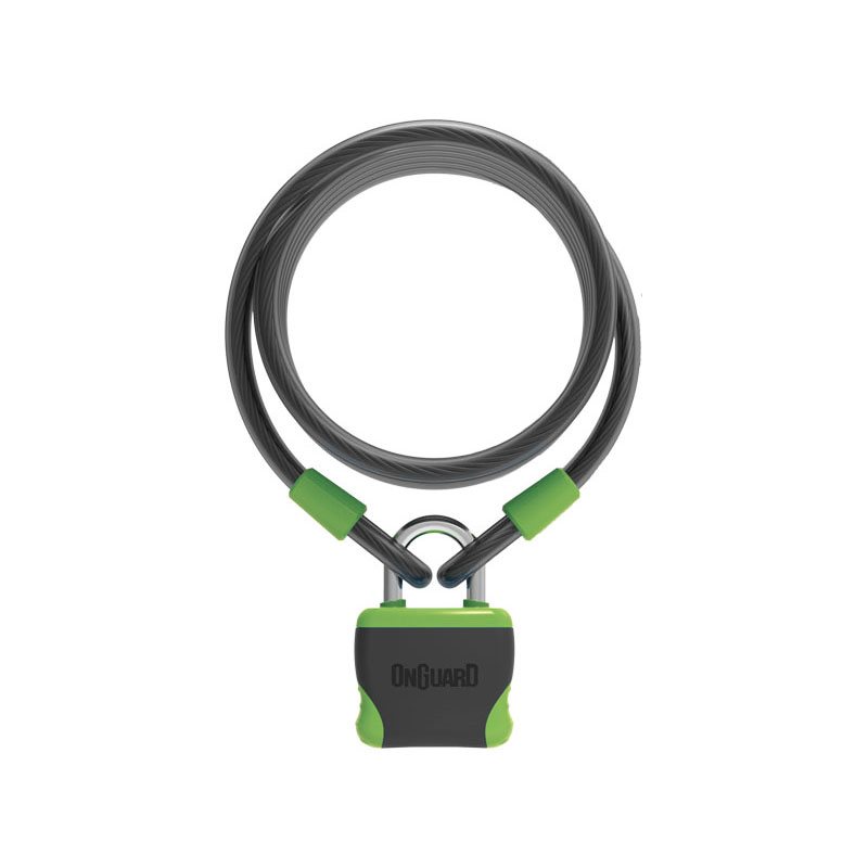 cable padlock neon series 120mm green