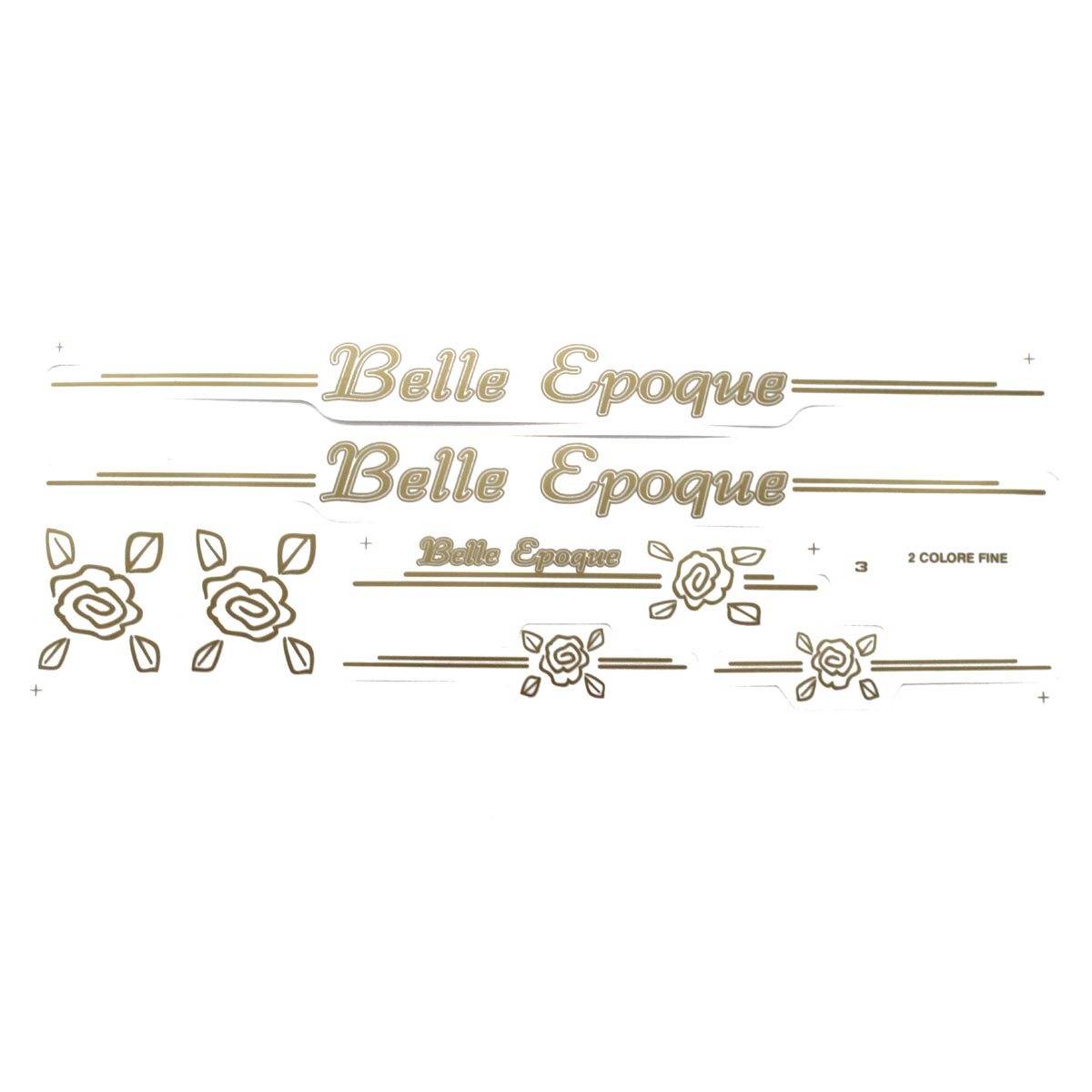 Decorative stickers set Belle Epoque gold