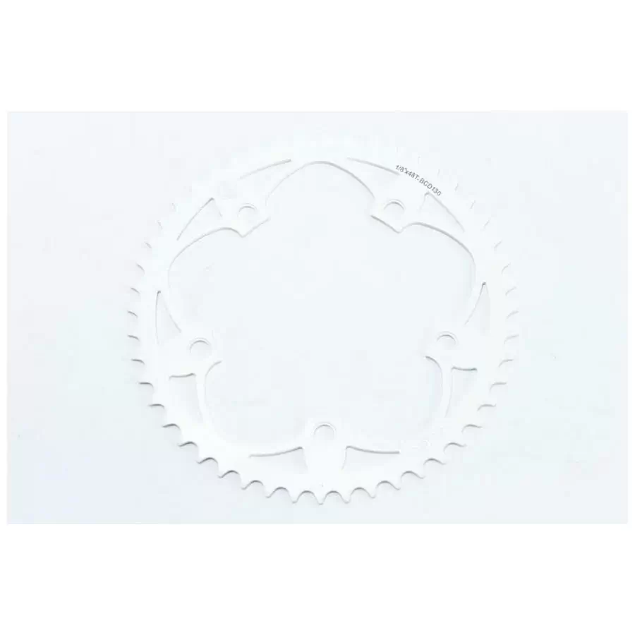 Corona Pista Vera 48 denti 130 mm bianco - image