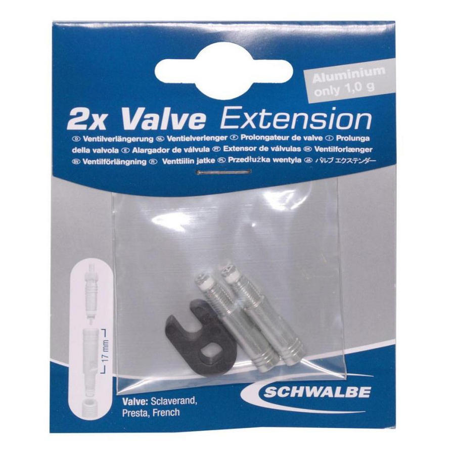 Kit valve extension France Presta alloy 17mm