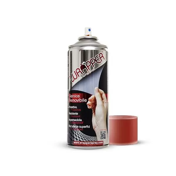 Vernice removibile Wrapping Spray Rosso Fuoco RAL 3000 - image