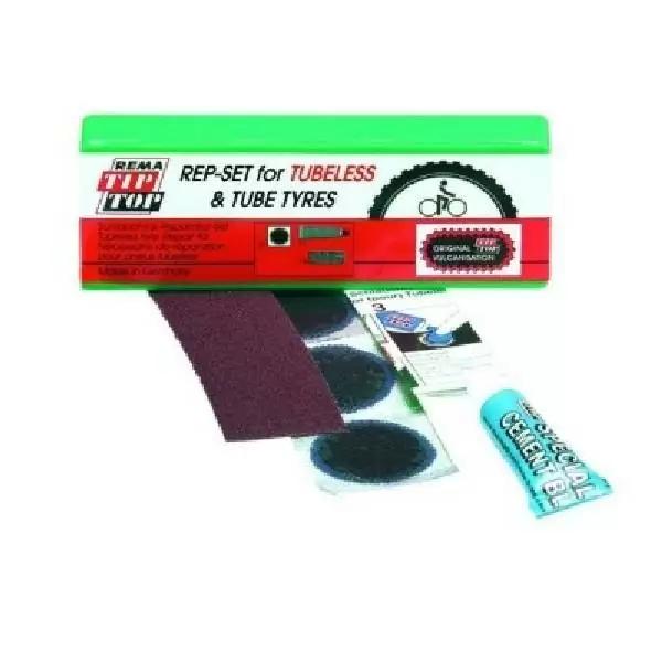 Tubeless puncture repair kit reinforced patches special cement - image