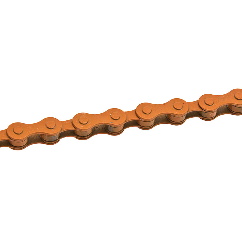 Bicycle chain for fixed single speed 1 speed orange color