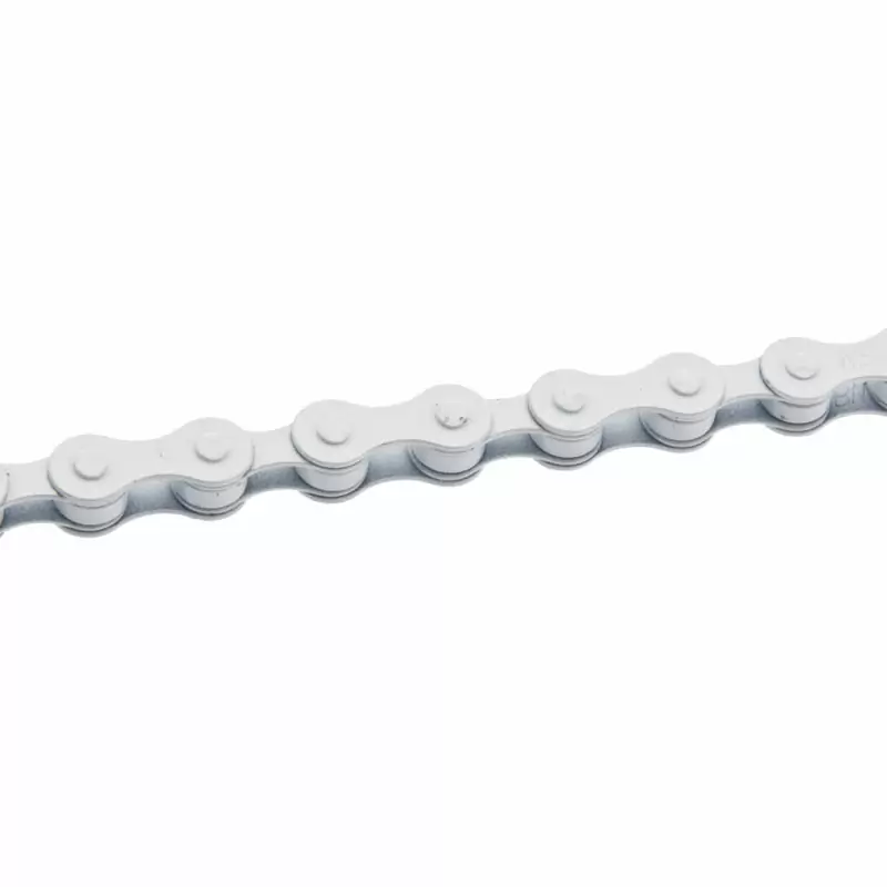 Bicycle chain for fixed single speed 1 speed white color - image