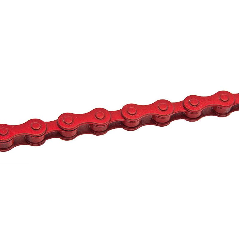 Bicycle chain for fixed single speed 1 speed red color