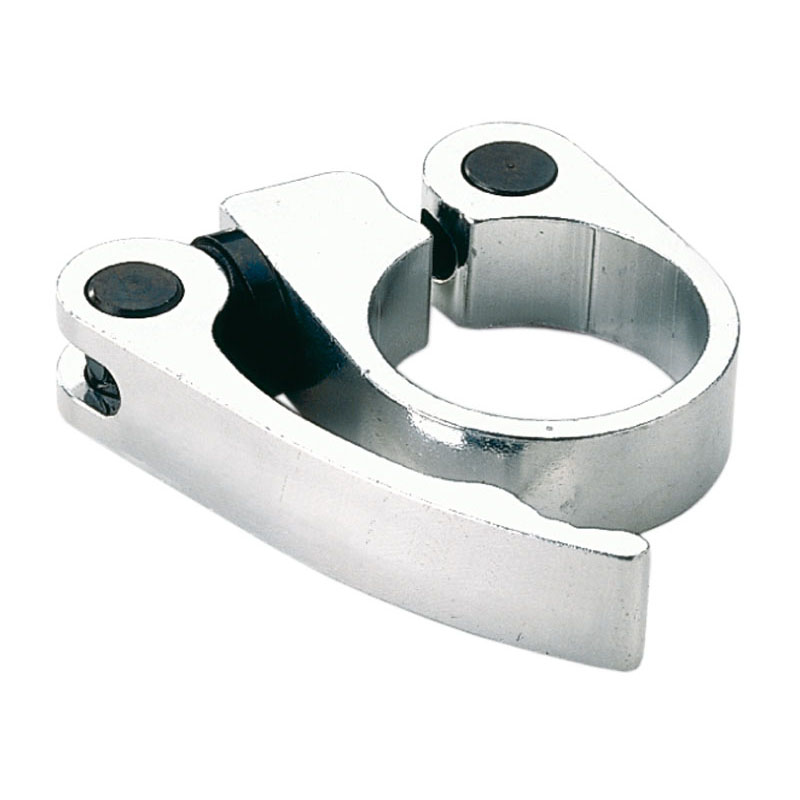 Abrazadera de sillín de aluminio cierre rápido plata 28,6 mm