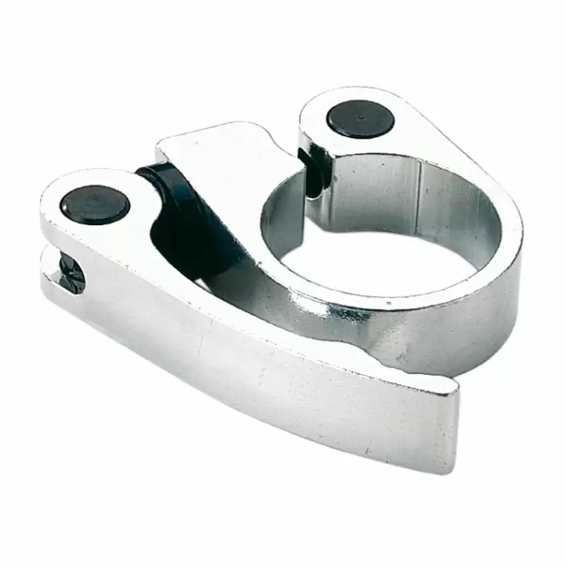 Braçadeira de assento de alumínio liberação rápida prata 28,6 mm - image