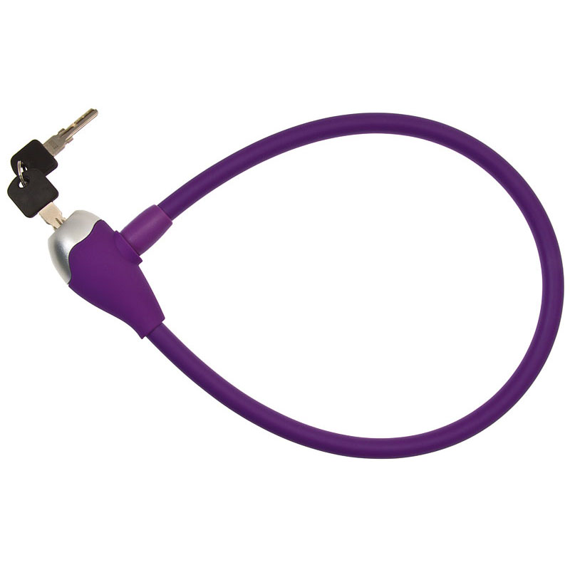 câble antivol silicone 12x650mm violet