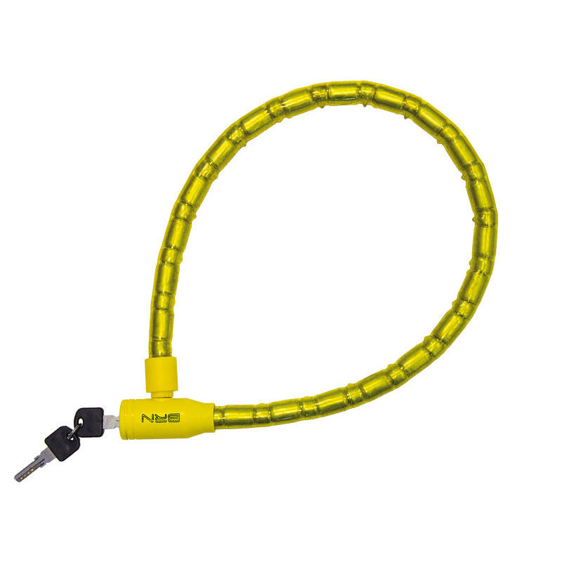 Candado de cable en espiral trendy maxi 22 x 1000 mm amarillo