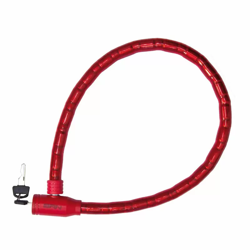 Candado de cable en espiral trendy maxi 22 x 1000 mm rojo - image