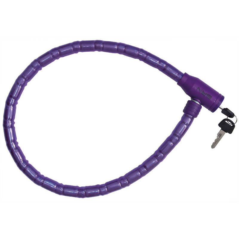 Candado pitón para bici blindo Trendy 80cm x18mm violeta