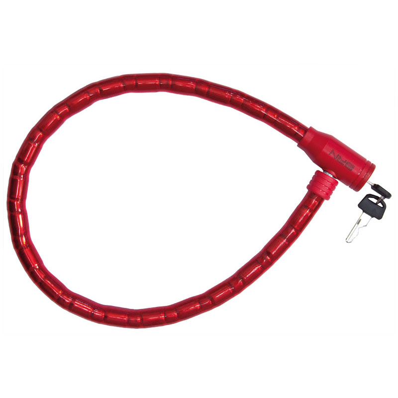 Cadeado python para bike blindo Trendy 80cm x18mm vermelho