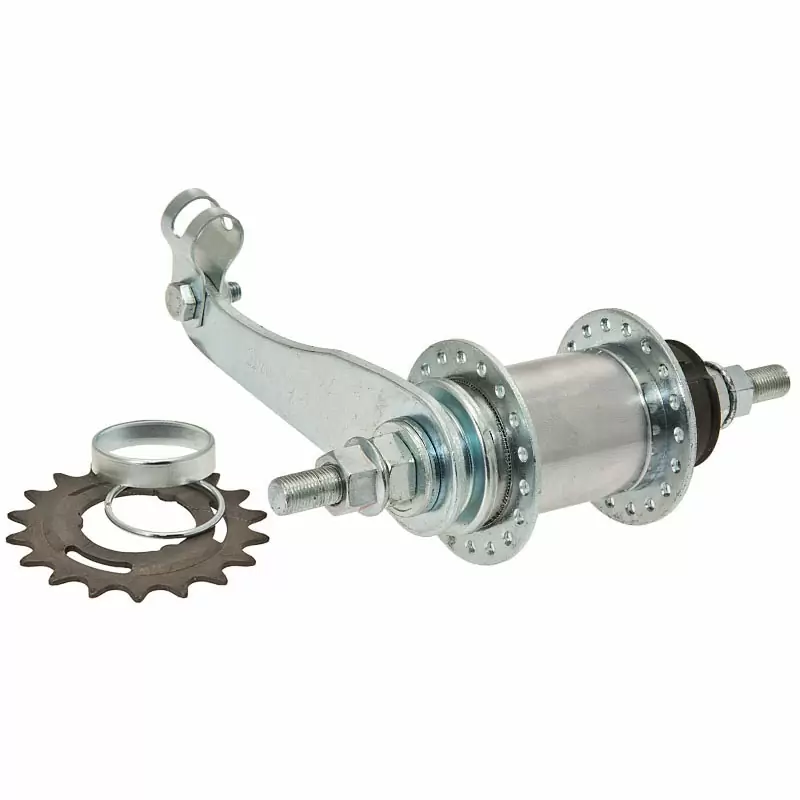 Silver coaster brake hub - image