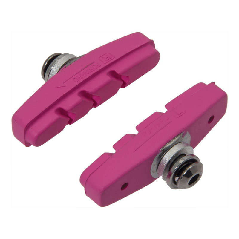 Pair brake pads Race/Fixed in rubber pink