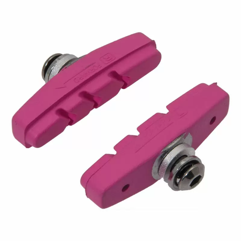 Pair brake pads Race/Fixed in rubber pink - image