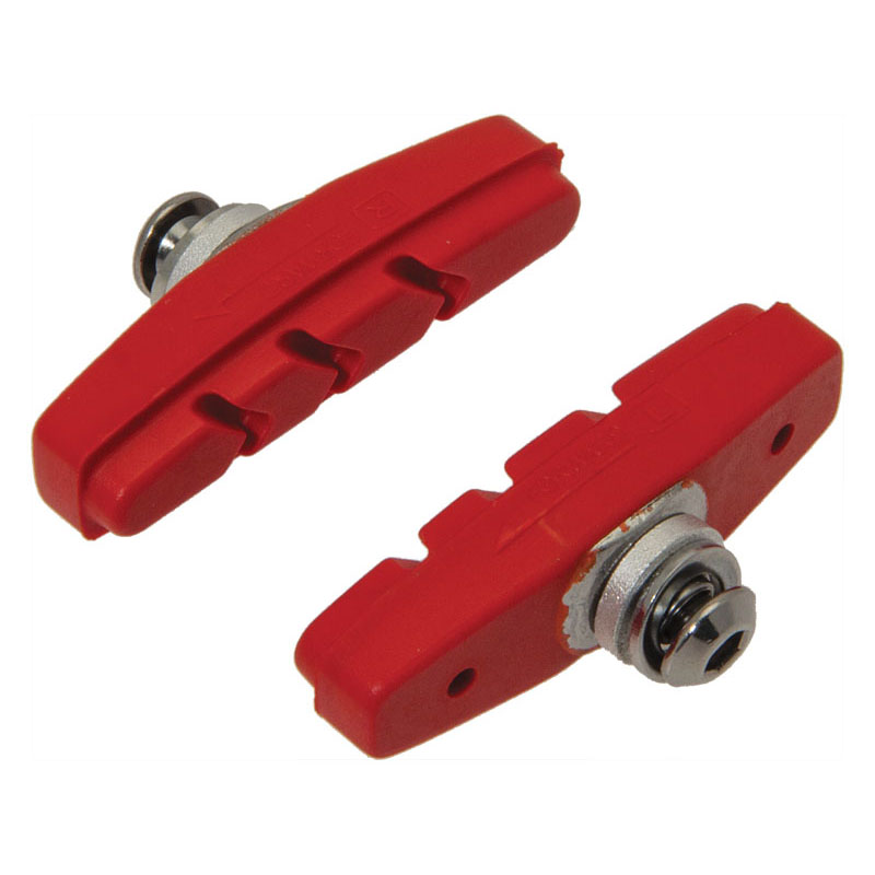 Pair brake pads Race/Fixed in rubber red