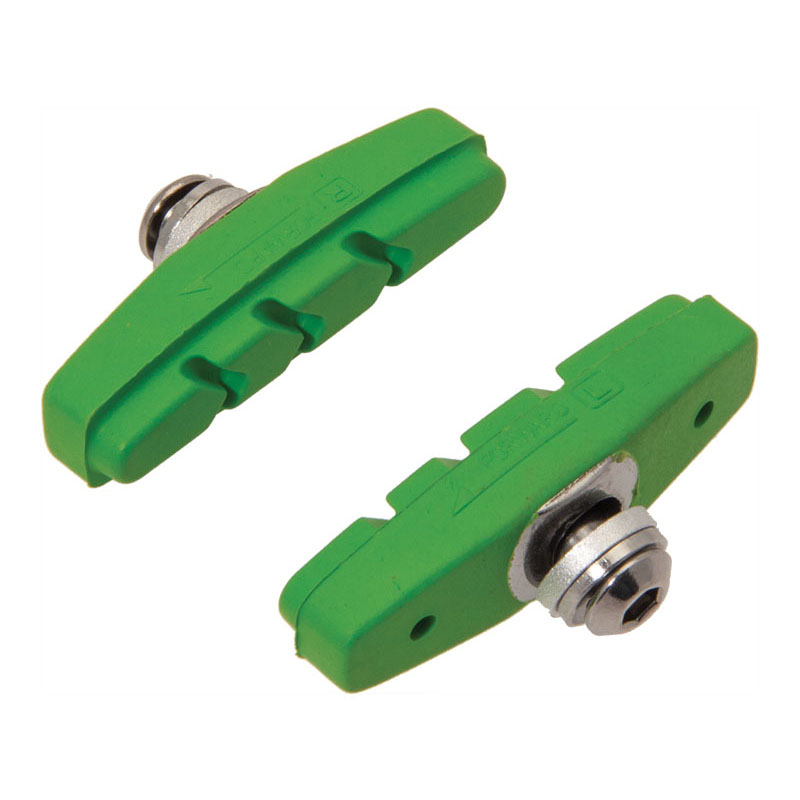Pair brake pads Race/Fixed in rubber green