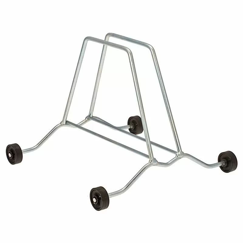 lux bike rack with cbf wheels silver - image