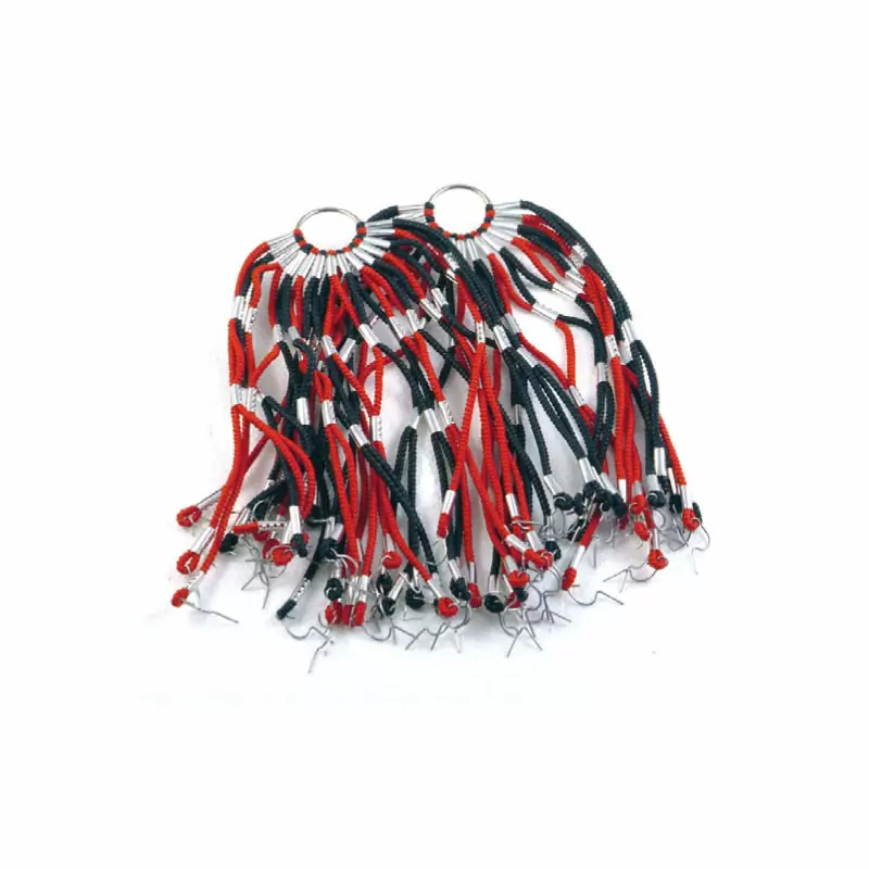 Net protective elastic for wheels bike red / black stripes - image