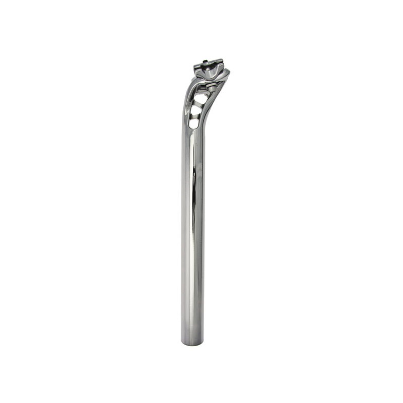 Tija de sillín de aluminio cromado, longitud 350 mm Ø 27,2