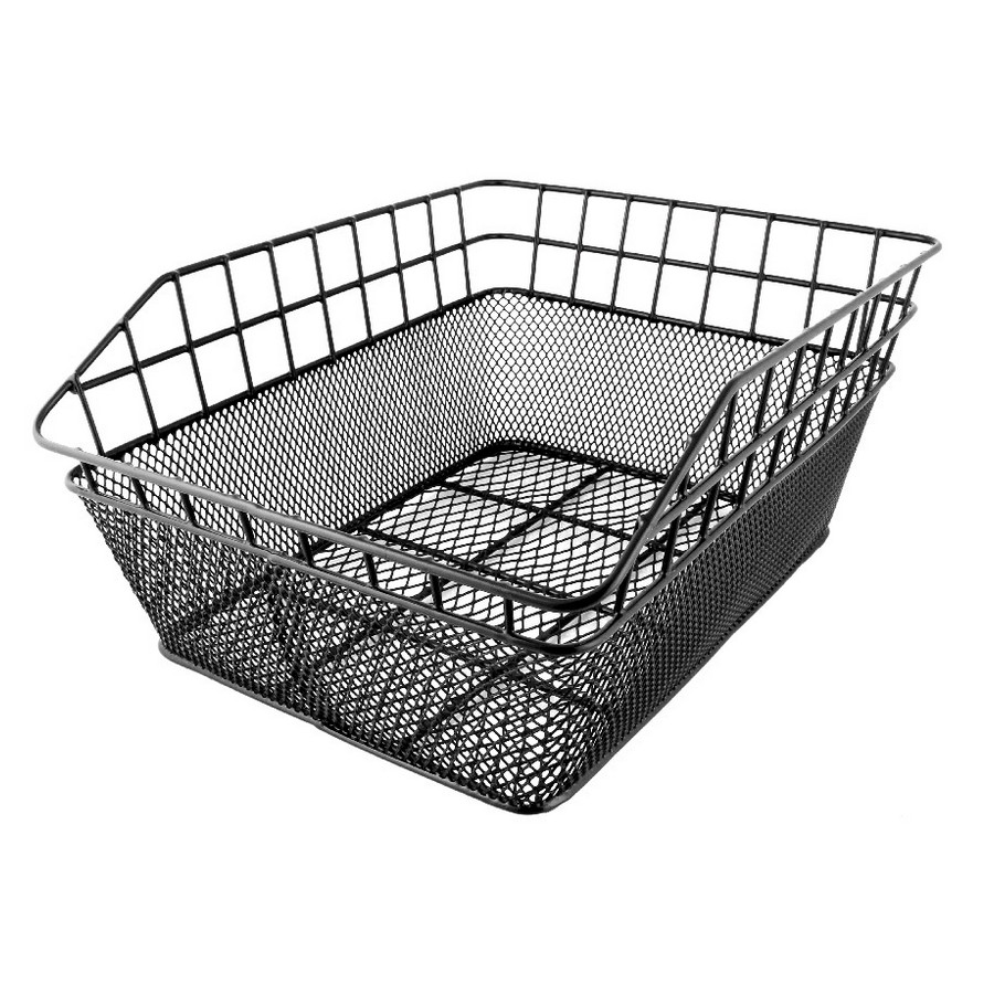 Rear basket rectangular double crossing black