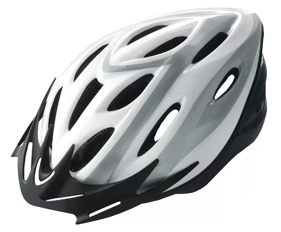 Rider Helmet White/Silver Size M (54-58cm) - image