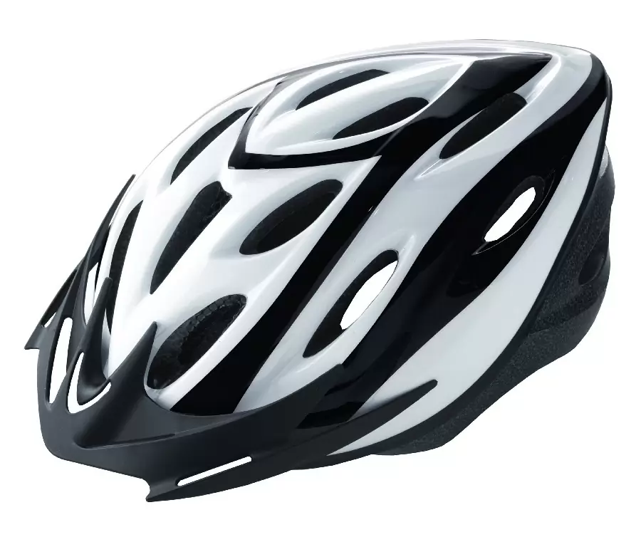 Rider Helmet Black/White Size L (58-61cm) - image