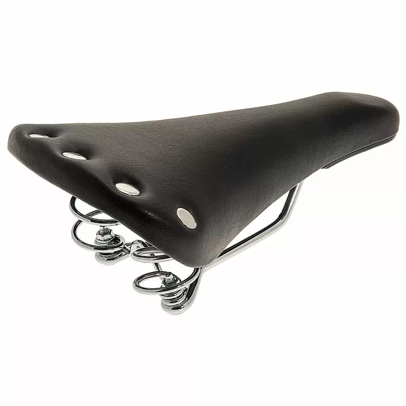 Saddle Vintage Retro Sport With Springs and Studs Black - image