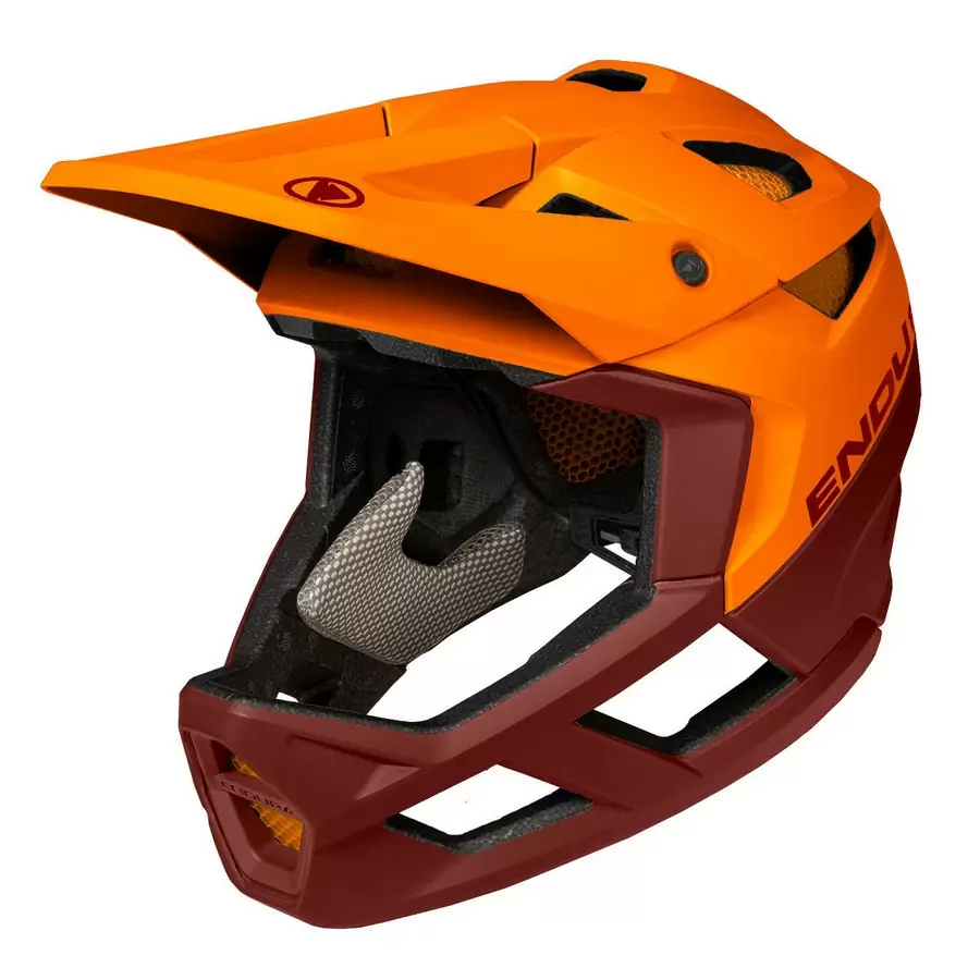 MT500 Full Face Mtb Helmet Orange Size S-M - image