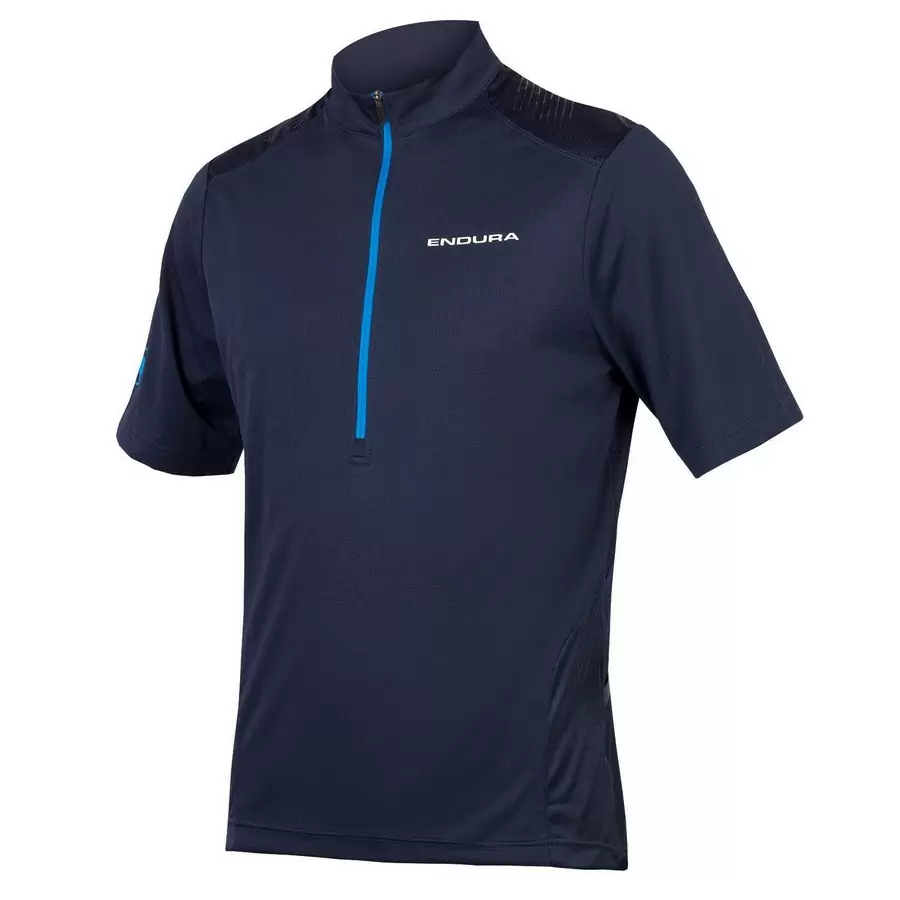 Hummvee S/S Short Sleeves Zip Jersey Blue Size XS - image