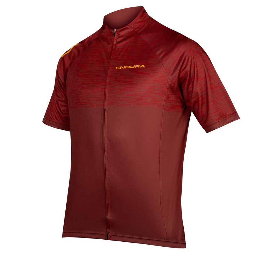 Hummvee Ray Short Sleeve Zip Up Shirt Red Size XL