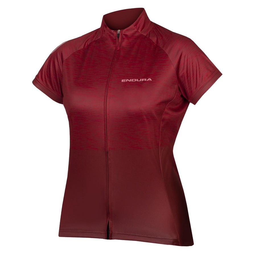 Hummvee Ray S/S II LTD Women's Short Sleeve Zip Up Shirt Red Size XL