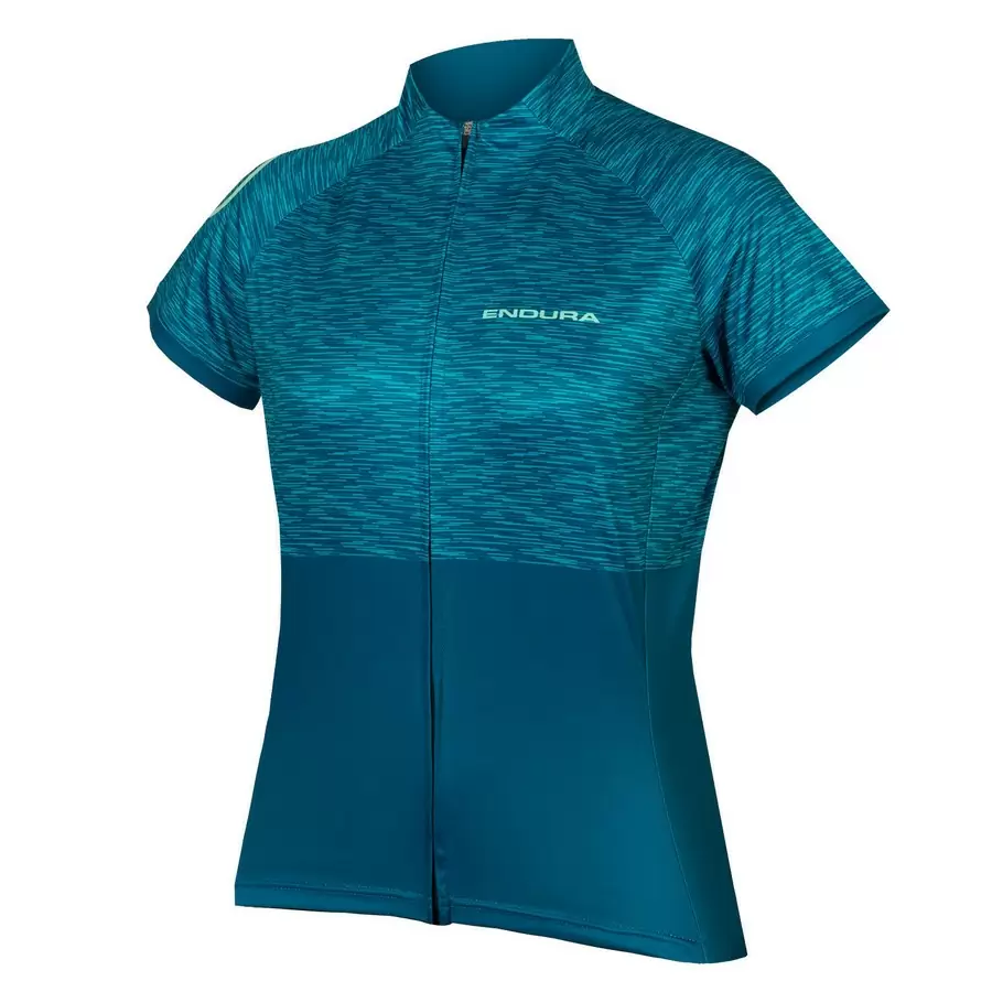 Hummvee Ray S/S II LTD Women's Short Sleeve Zip Up Shirt Blue Size M - image