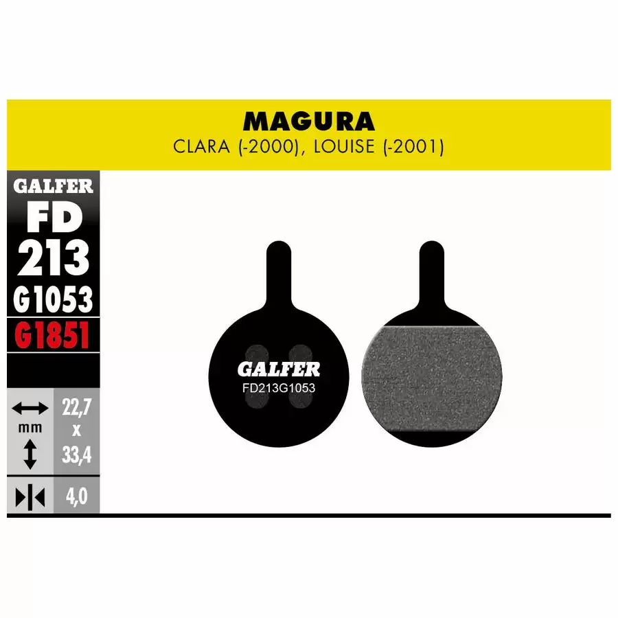 Black Compound Standard Pads For Magura Clara / Louise. - image