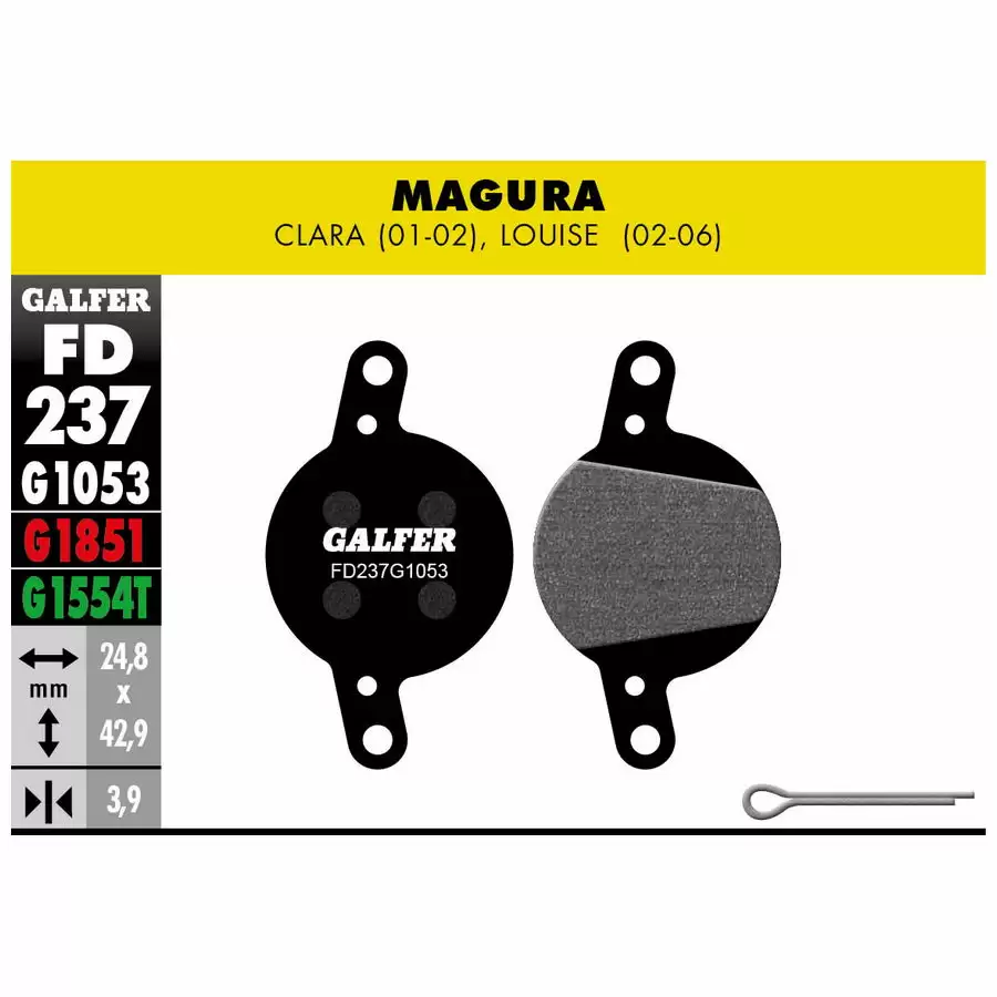 Black Compound Standard Pads For Magura Clara / Louise - image