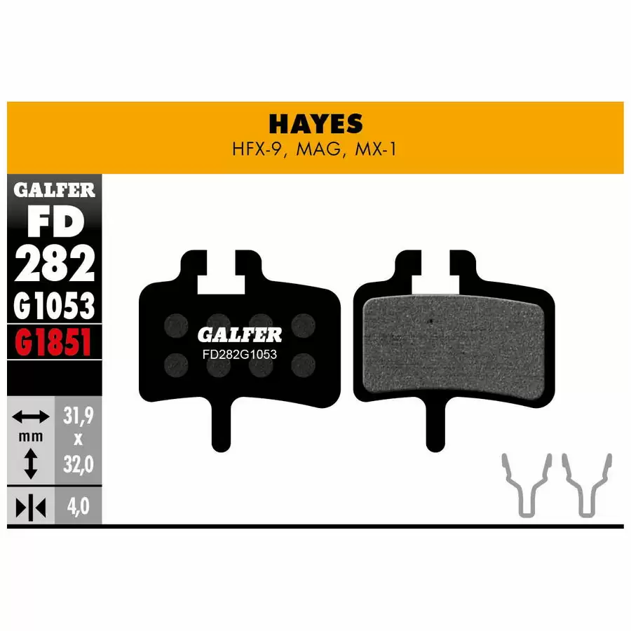 Black Compound Standard Pads For Hayes Mag - Hfx - Mx1 - image