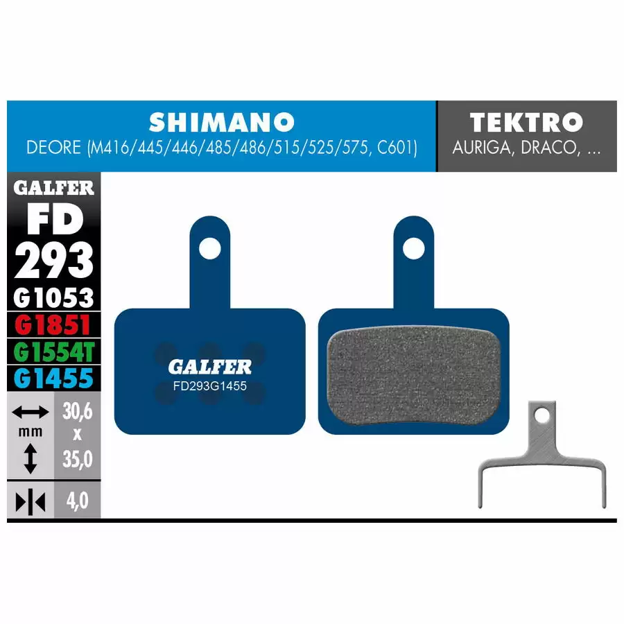 Blue Compound Pads For Shimano Deore - image