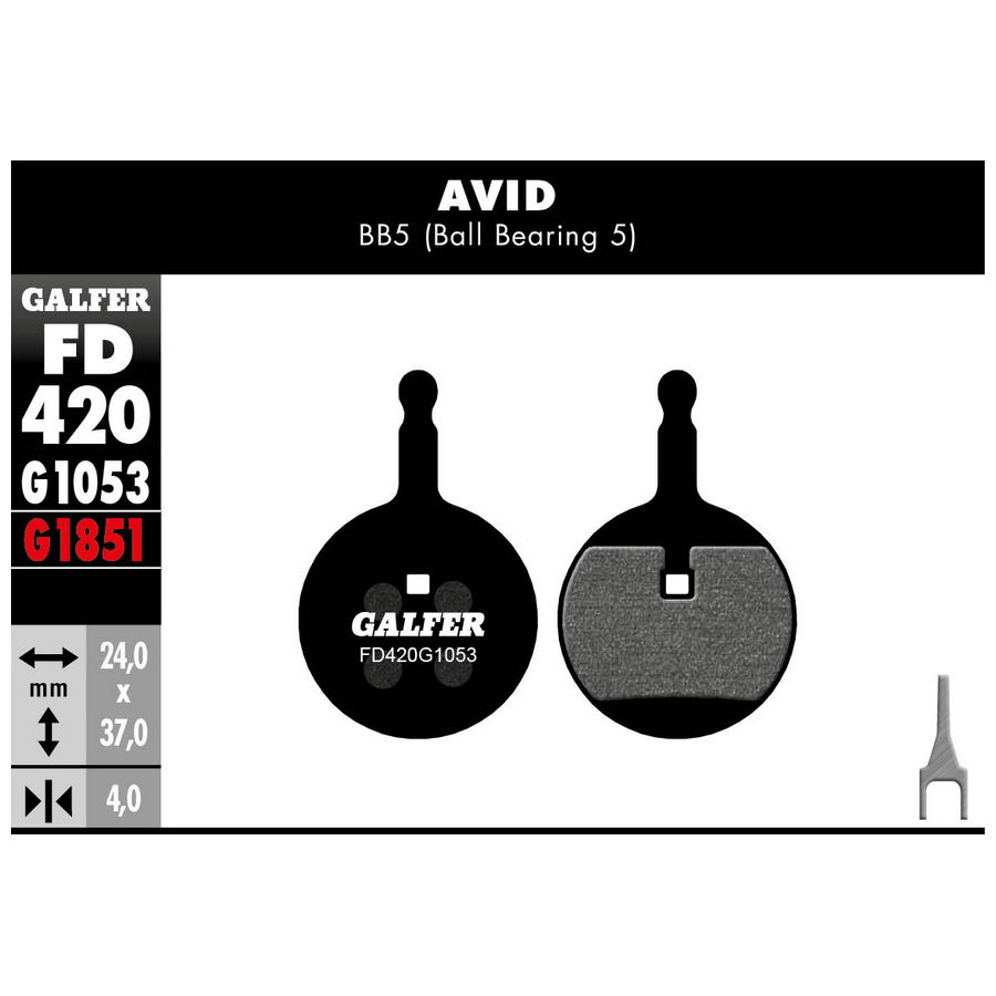 Almofadas padrão compostas pretas para Avid Bb5