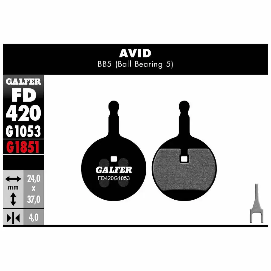 Almofadas padrão compostas pretas para Avid Bb5 - image