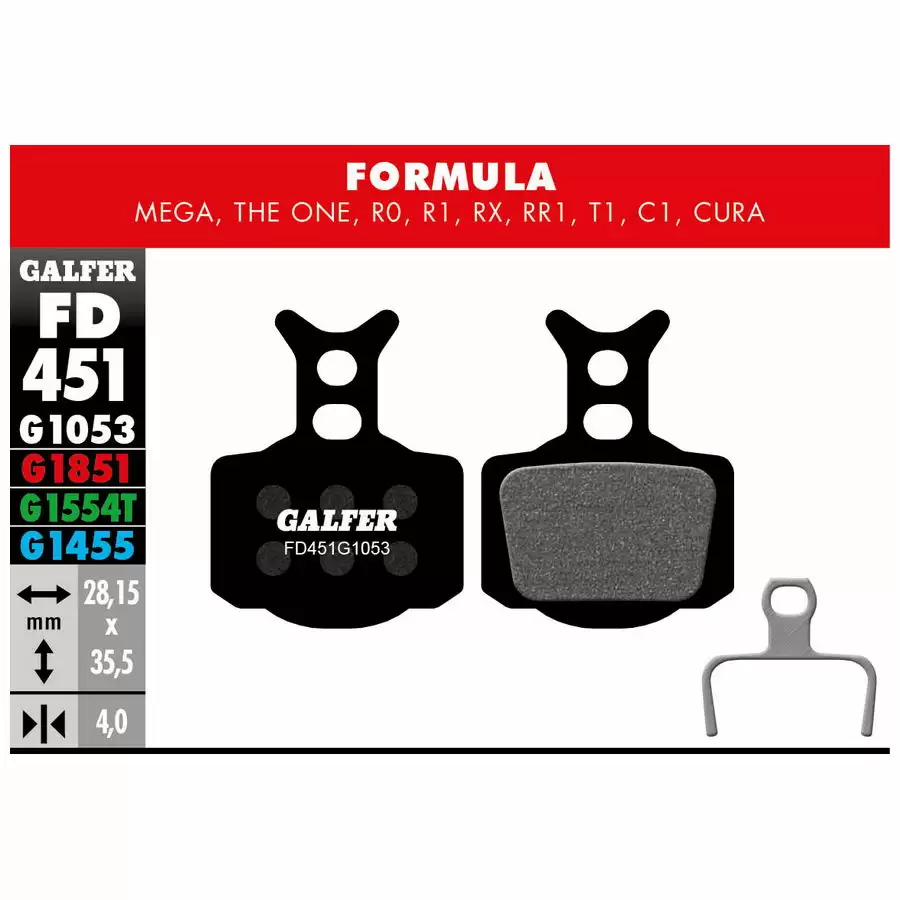 Standard black compound pads for Formula R - Mega - The one - r1 - RX - Cura - image