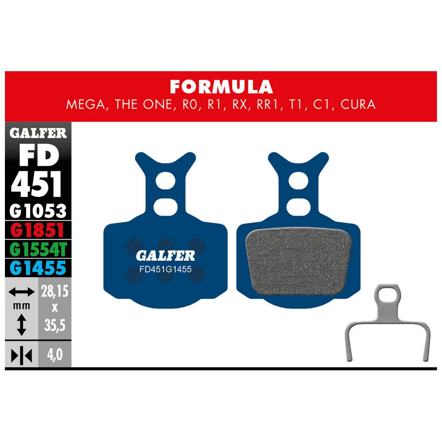 Plaquettes de gomme bleues pour Formula R - Mega - The One